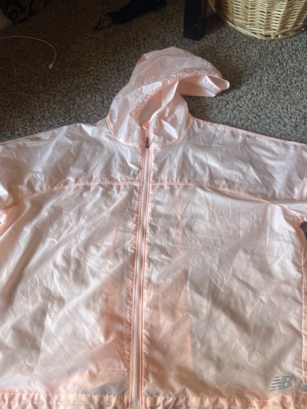 New Balance Light Pink Hooded Windbreaker Jacket